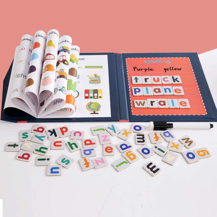 بازل على شكل كلمة مغناطيسية ، للأطفال, لعبة . Magnetic Word Puzzle for Kids, Educational