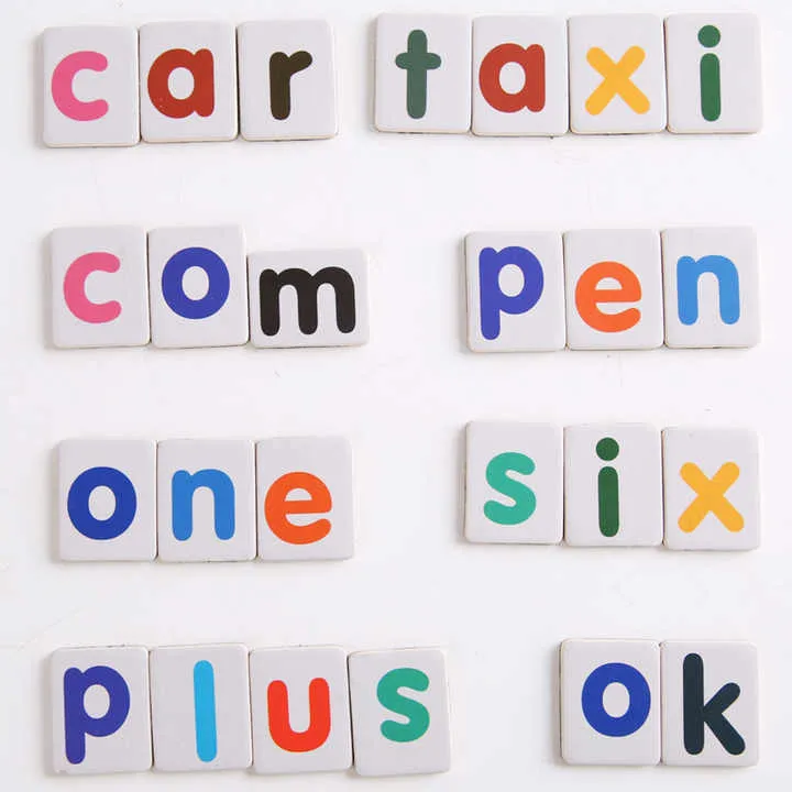 بازل على شكل كلمة مغناطيسية ، للأطفال, لعبة . Magnetic Word Puzzle for Kids, Educational