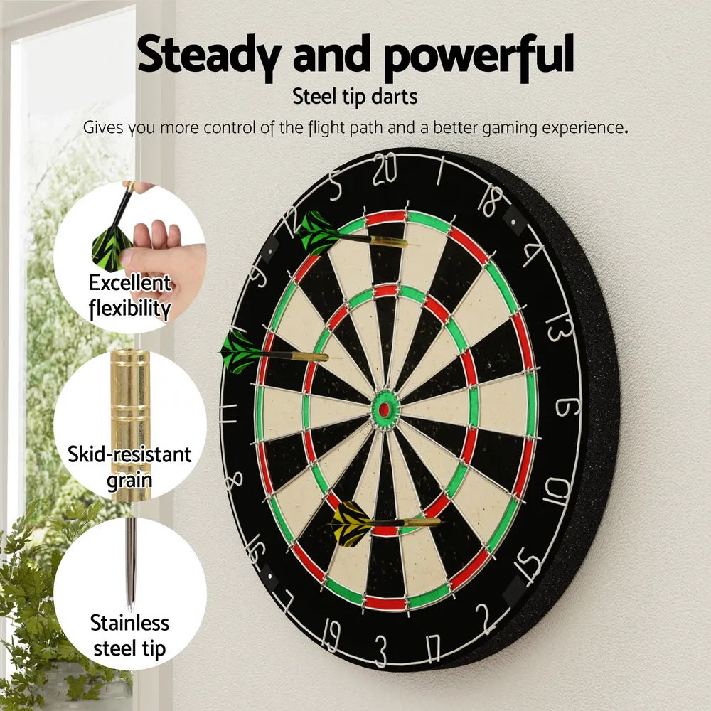18" Dartboard | Dart Board | With Steel Darts | Competition Party Game