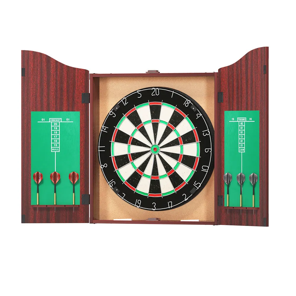 18" Dartboard | Dart Board | With Steel Darts | Wooden Cabinet | Party Game