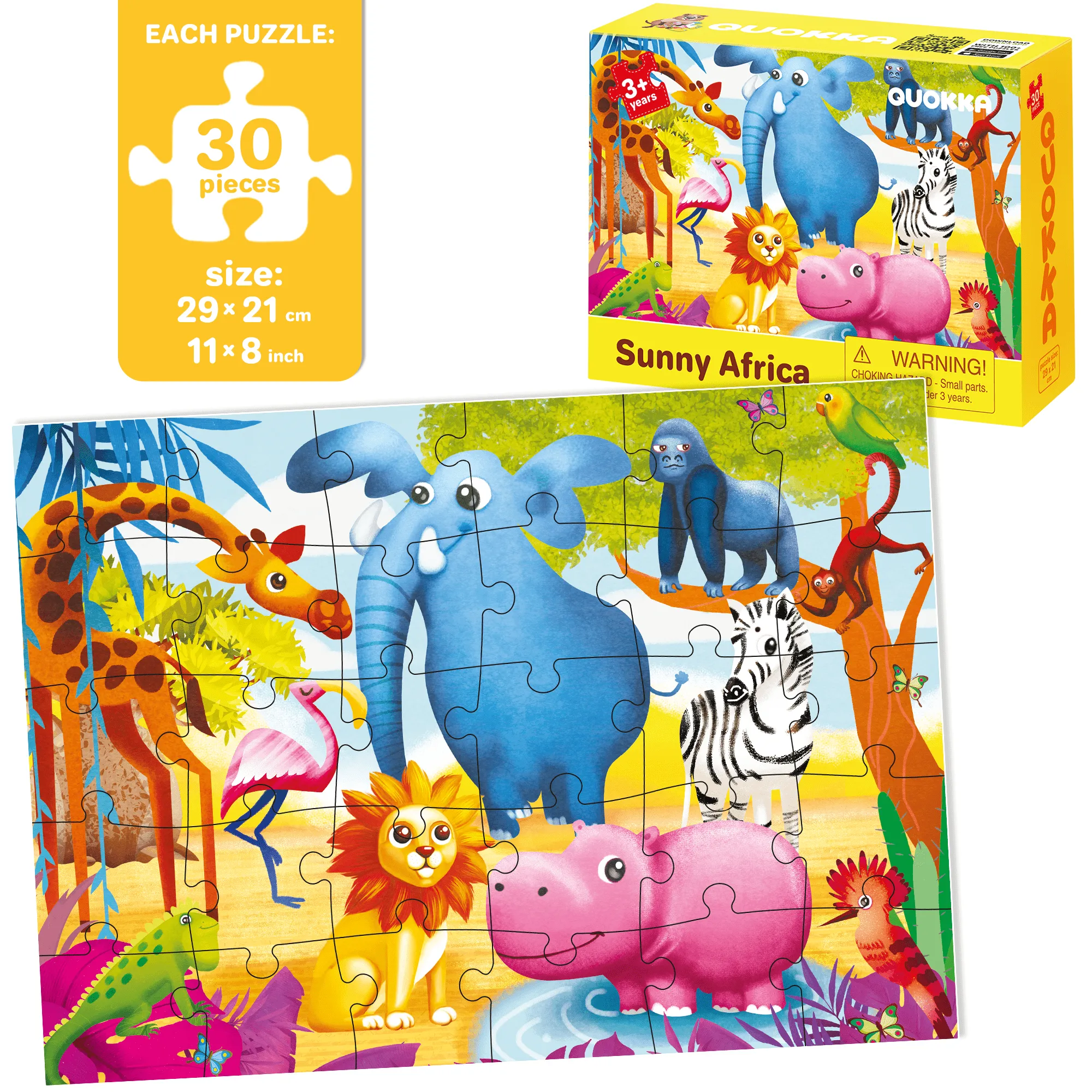 30 Piece Puzzles for Kids | Forest,  Ocean & Africa Animals