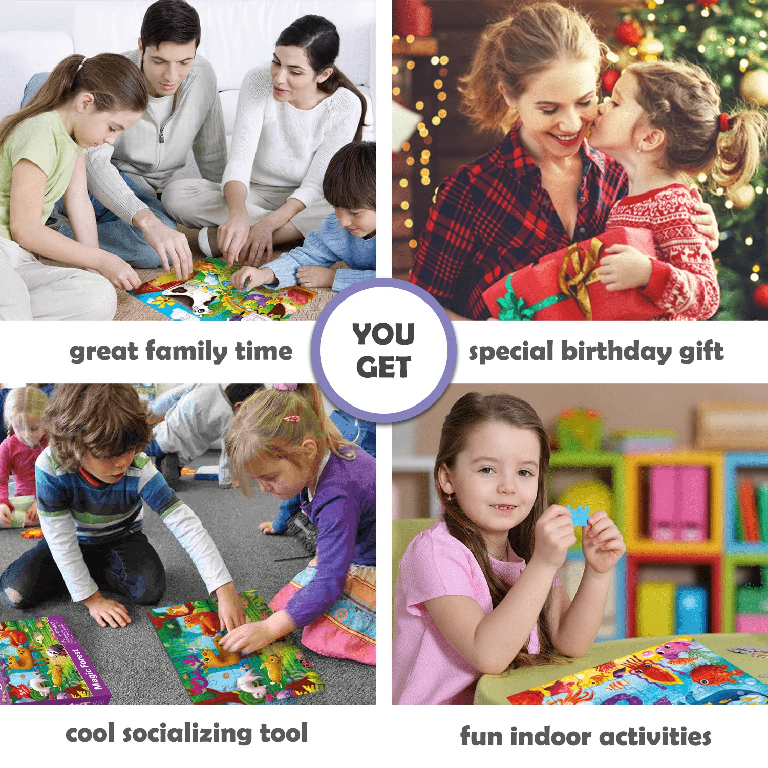30 Piece Puzzles for Kids | Forest,  Ocean & Africa Animals