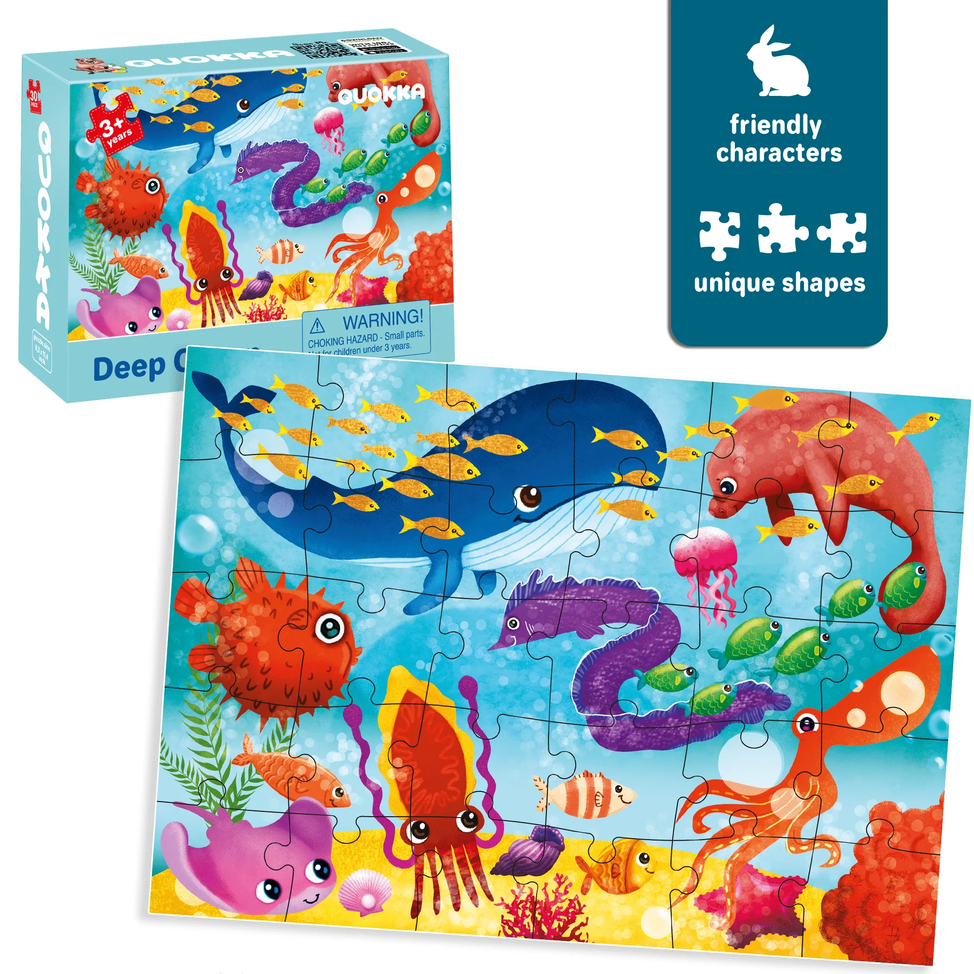 30 Piece Puzzles for Kids | Forest,  Ocean & Africa Animals