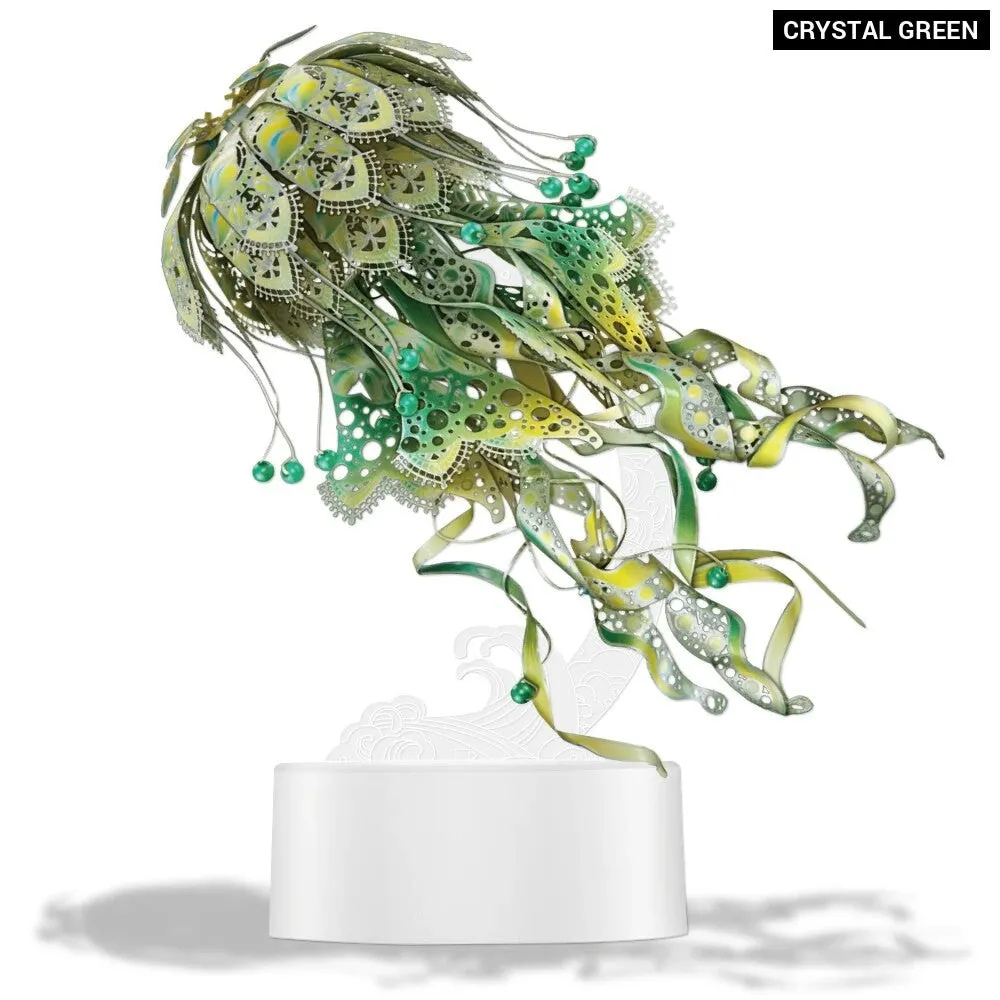 3d Puzzles Metal Model Colourful Jellyfish Building Kits Jigsaw Diy Toy for Adult 4 Colours