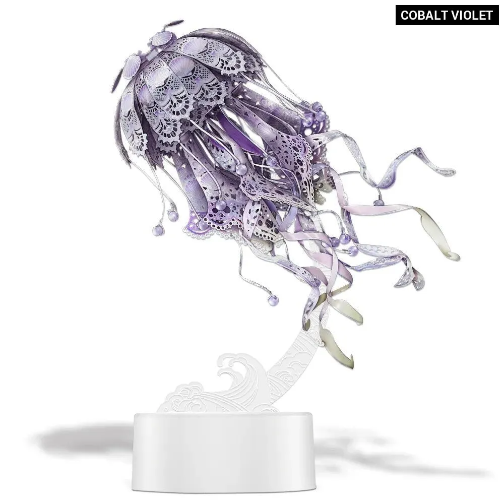 3d Puzzles Metal Model Colourful Jellyfish Building Kits Jigsaw Diy Toy for Adult 4 Colours