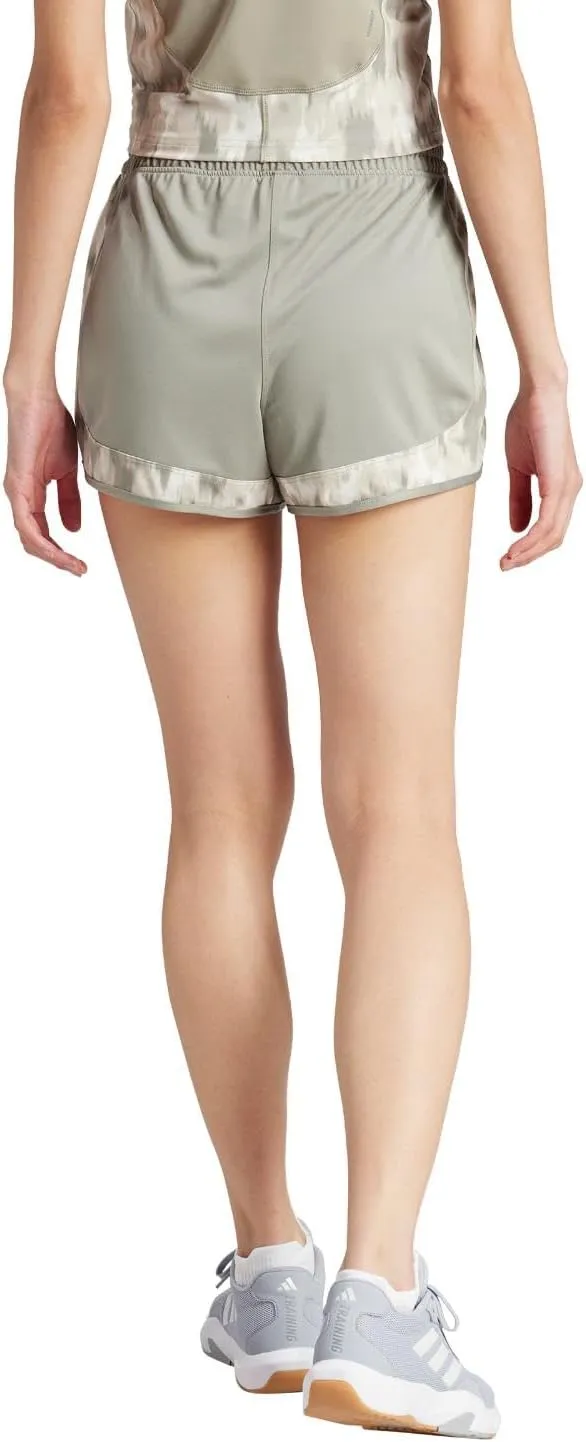 adidas Women's Pacer Train Essentials Flower Tie-dye Knit Shorts