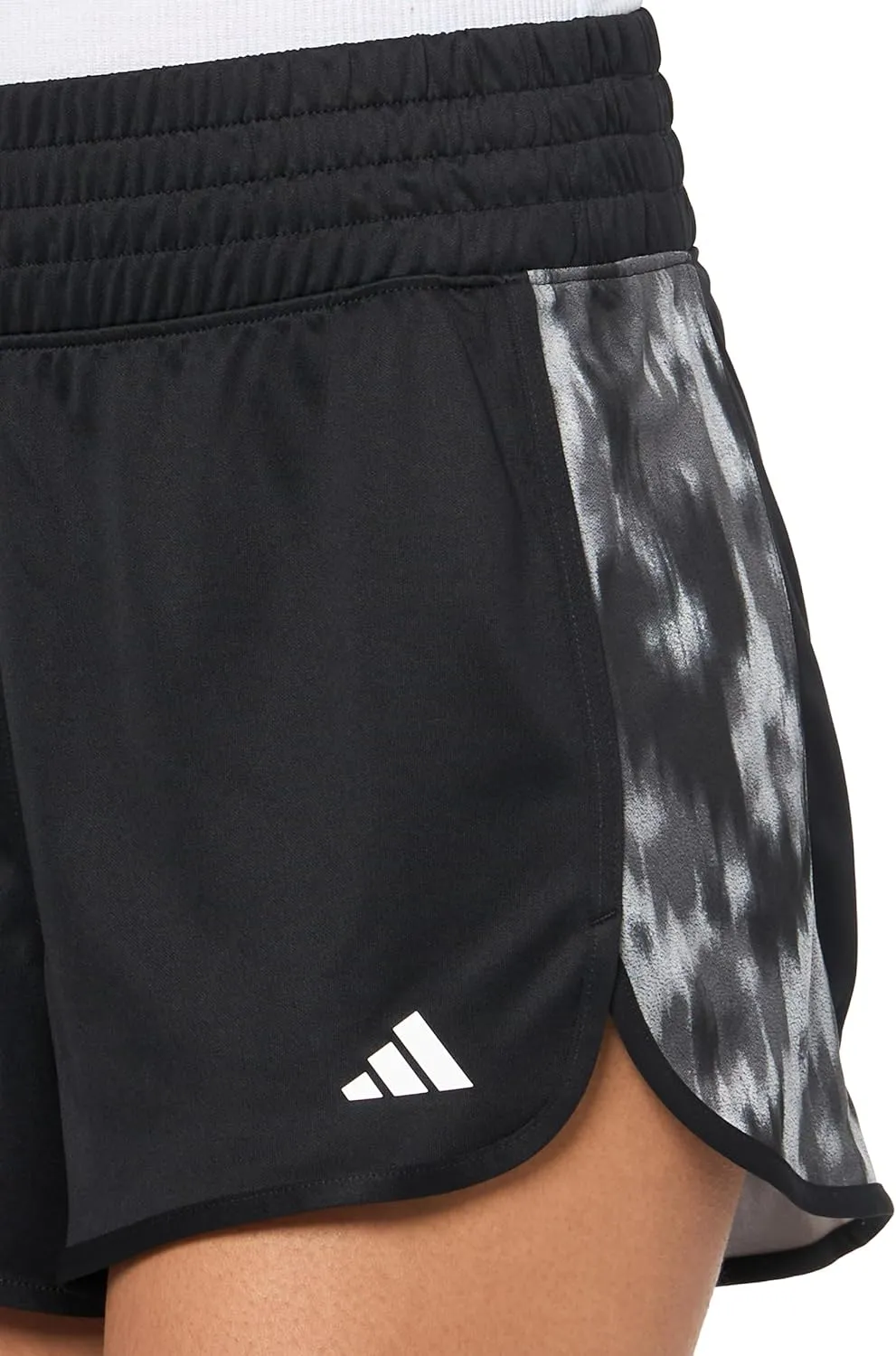 adidas Women's Pacer Train Essentials Flower Tie-dye Knit Shorts