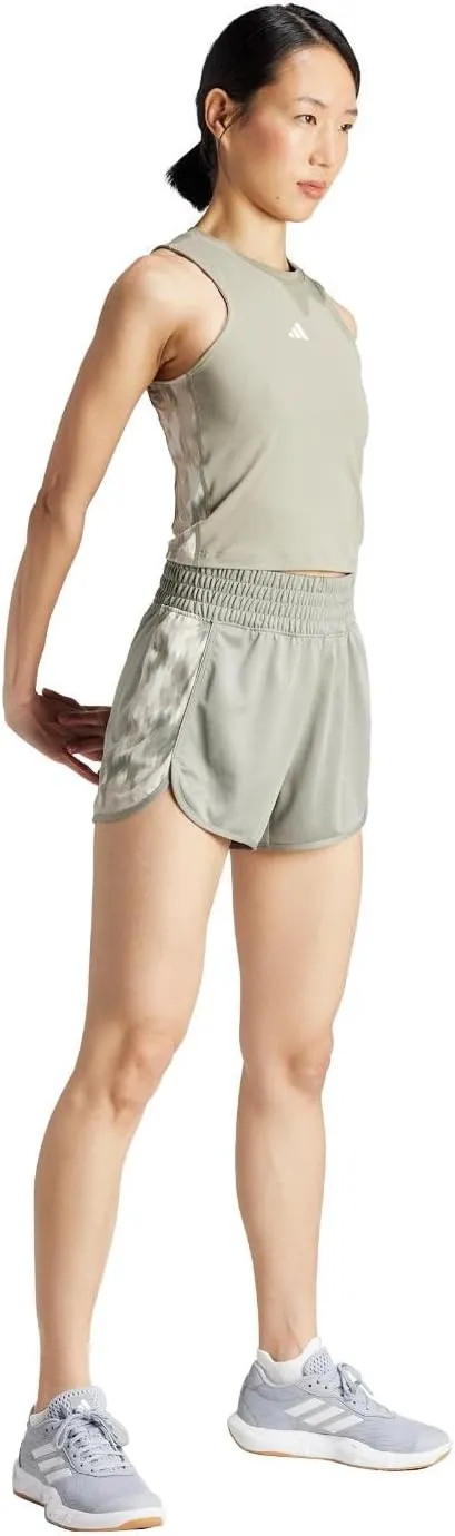 adidas Women's Pacer Train Essentials Flower Tie-dye Knit Shorts