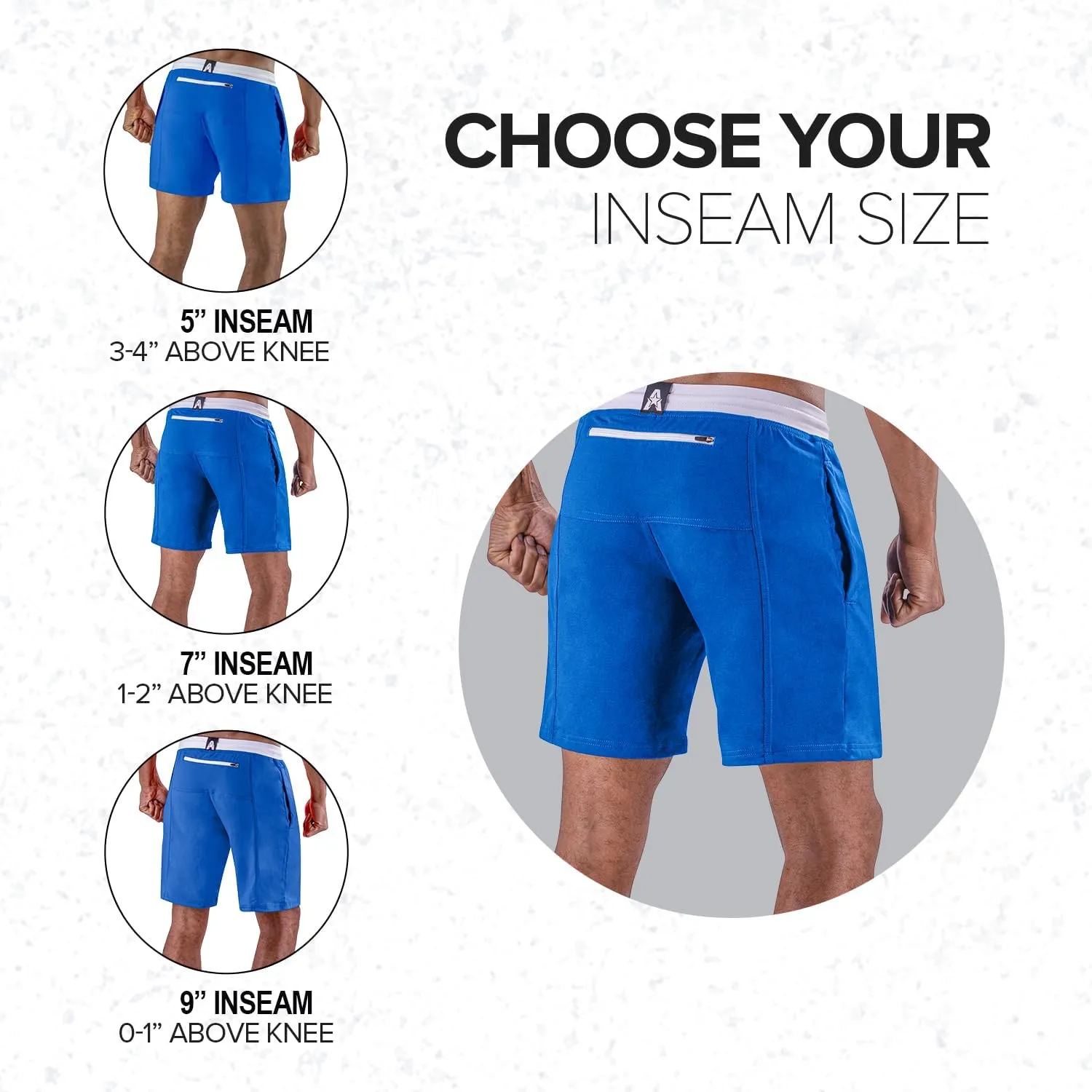 Anthem Athletics Evolflex Workout Shorts for Men 5" 7" 9" Inch Inseam Options Men's Athletic Gym Fitness & Running Short