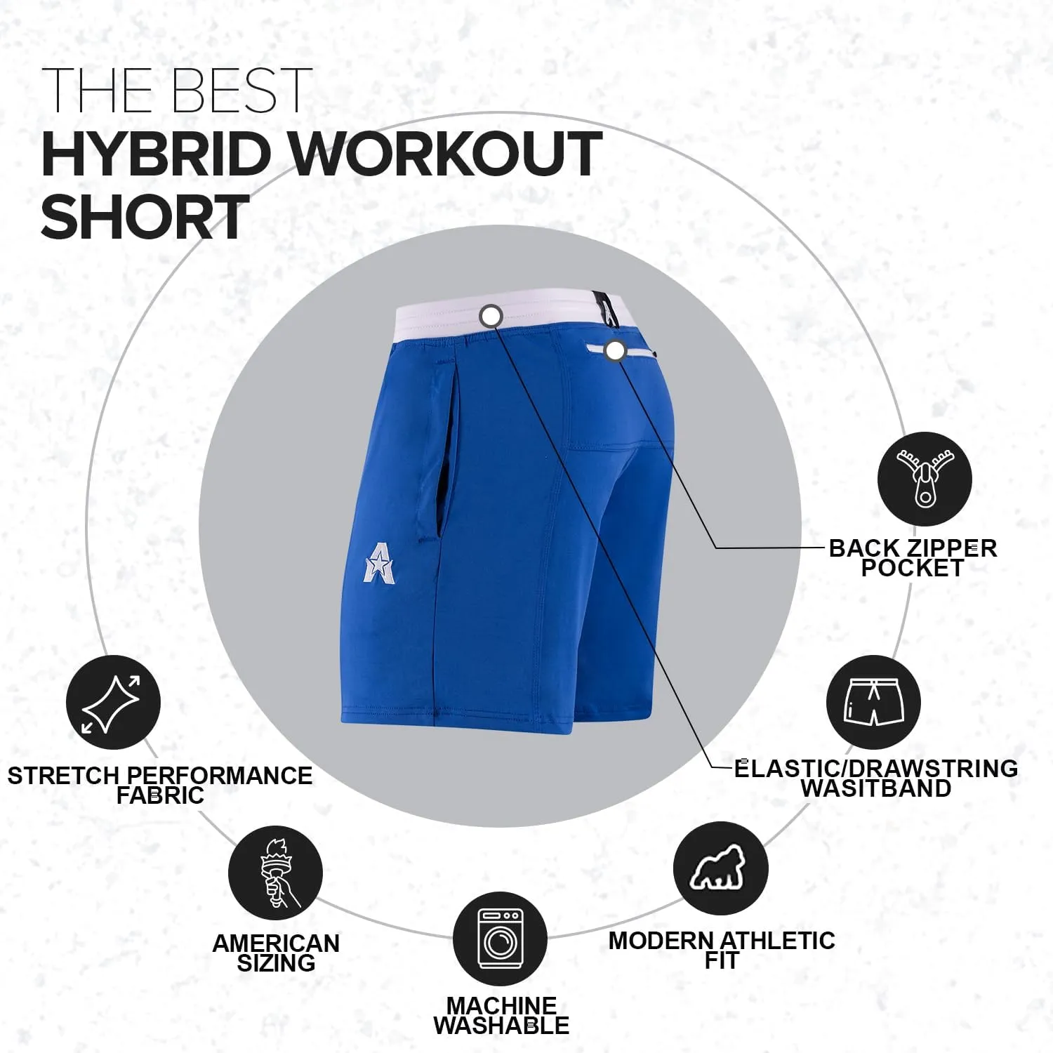 Anthem Athletics Evolflex Workout Shorts for Men 5" 7" 9" Inch Inseam Options Men's Athletic Gym Fitness & Running Short