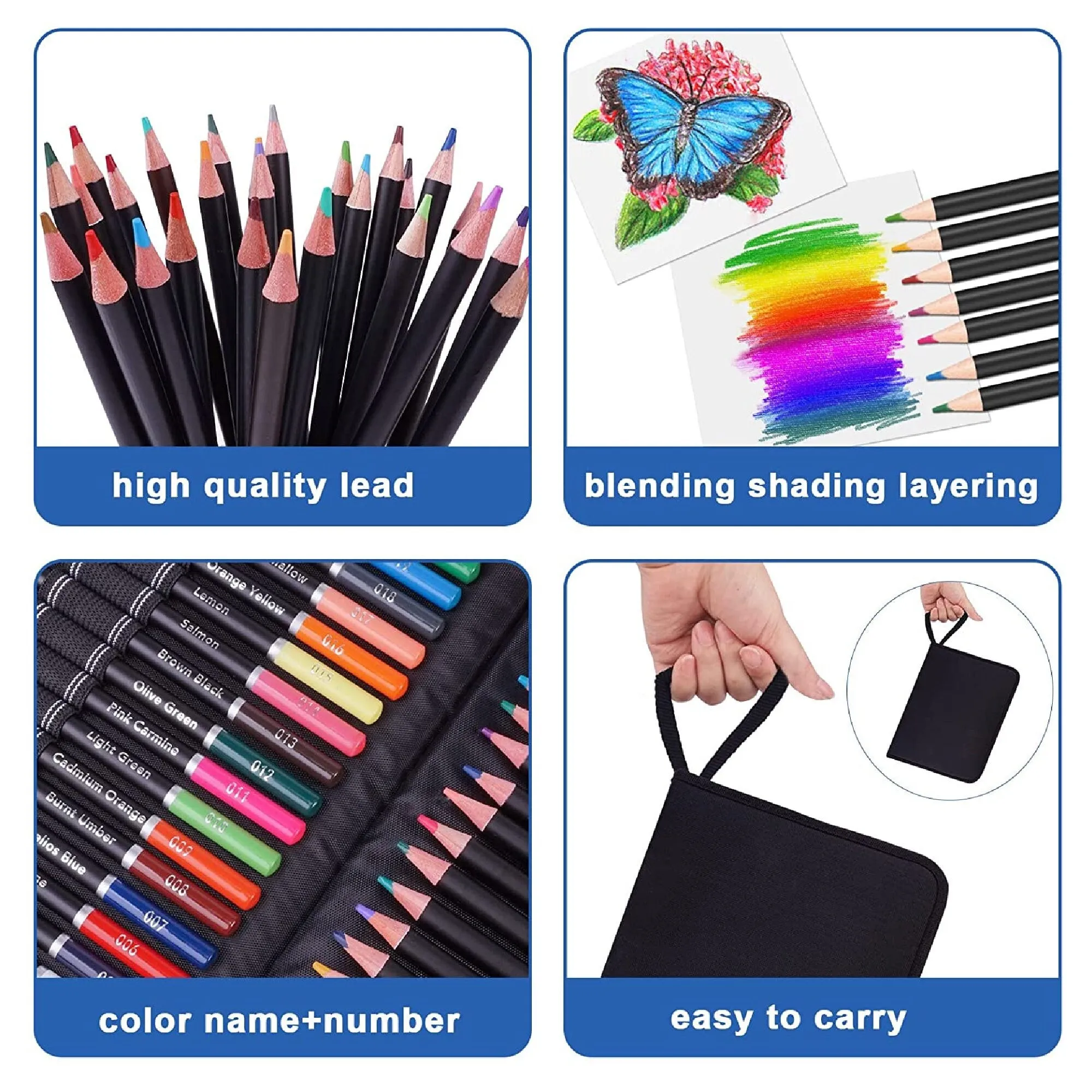 Art Supplies Rapify 96 Piece Art Set Colored Drawing Pencils | Art Kit | Sketches | Graphite Pencils With Portable Case