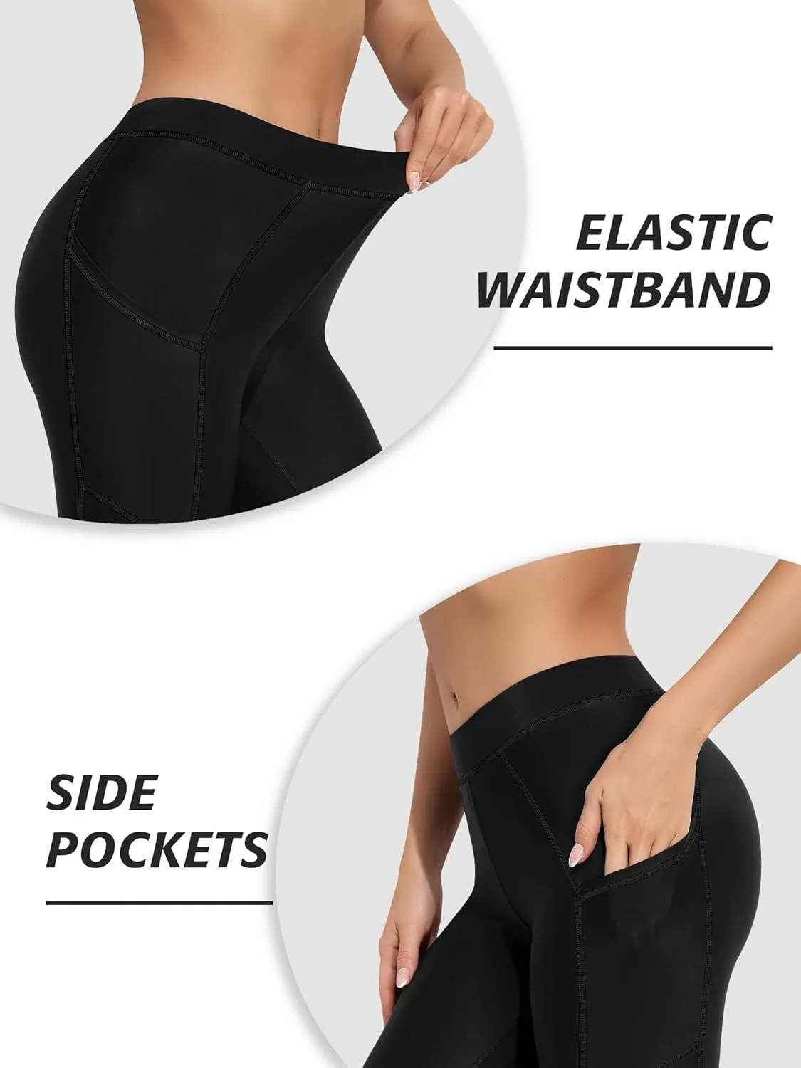 ATTRACO Womens Swim Pants with Pockets Long Swim Leggings High Waisted Swimming Pants