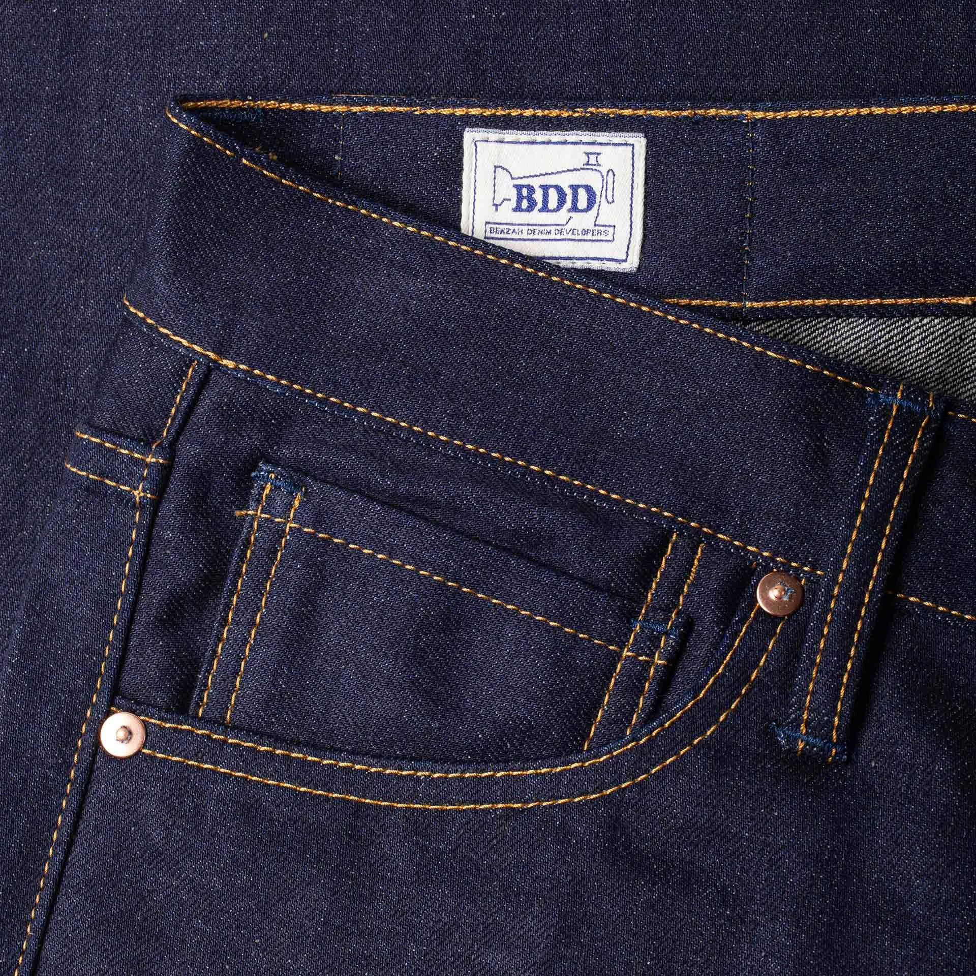 B-02 REGULAR STRAIGHT 14 oz. easy fade hemp selvedge