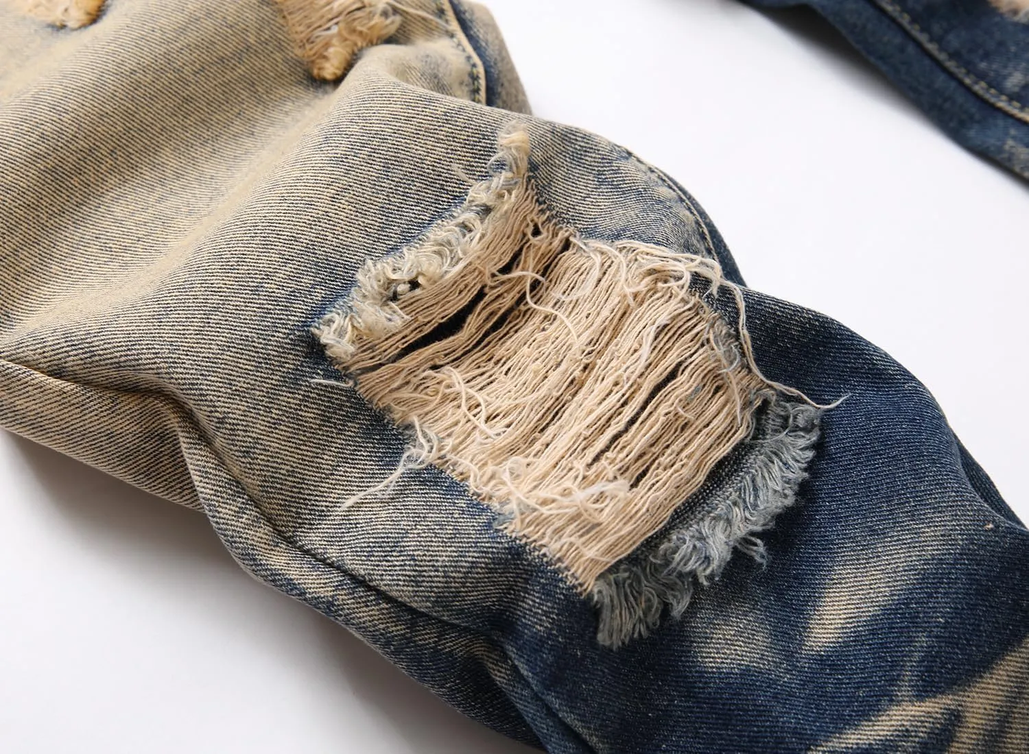 Boy's Skinny Fit Ripped Distressed Destroyed Fashion Washed Denim Jeans Pants