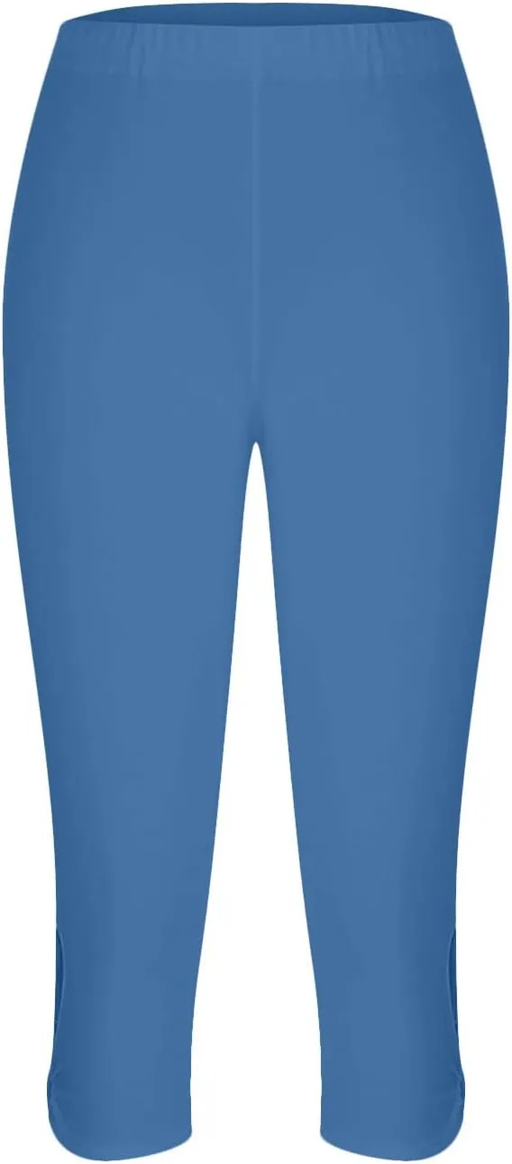 Capri Leggings for Women Summer Dressy Cropped Workout Yoga Leggings Stretch Pants High Waist Gym Compression Capris