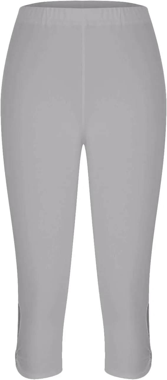Capri Leggings for Women Tummy Control High Waisted Yoga Pants Comfy Stretchy Leggings Summer Plus Size Workout Pants