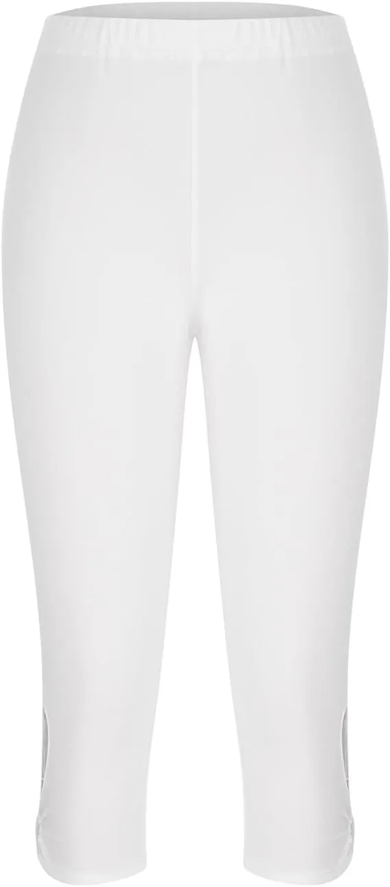 Capri Leggings for Women Tummy Control High Waisted Yoga Pants Comfy Stretchy Leggings Summer Plus Size Workout Pants