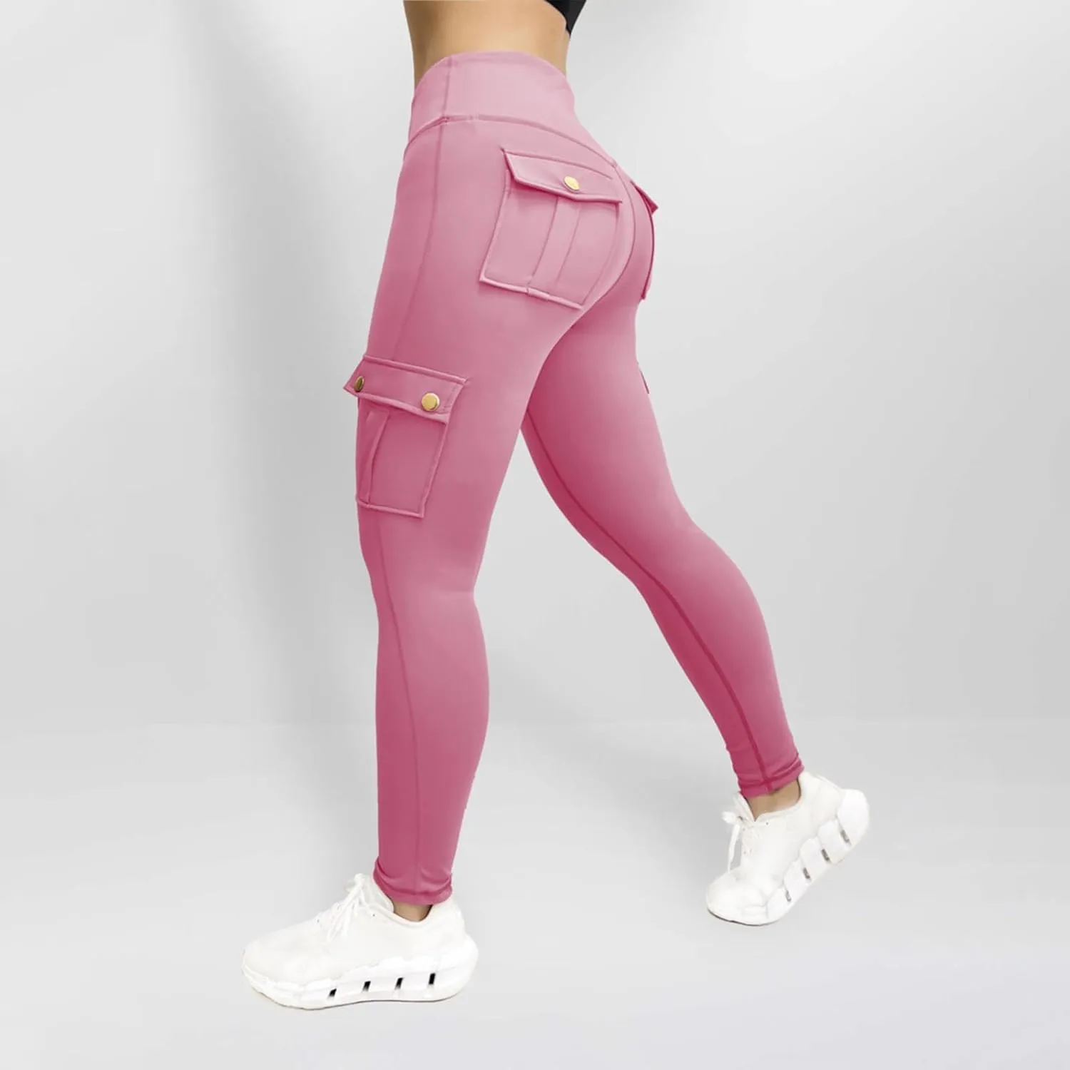 Cargo Yoga Pants Womens Workout Leggings 2024 Fashion Tights High Waist Trousers Sportswear Activewear Gym Outfit