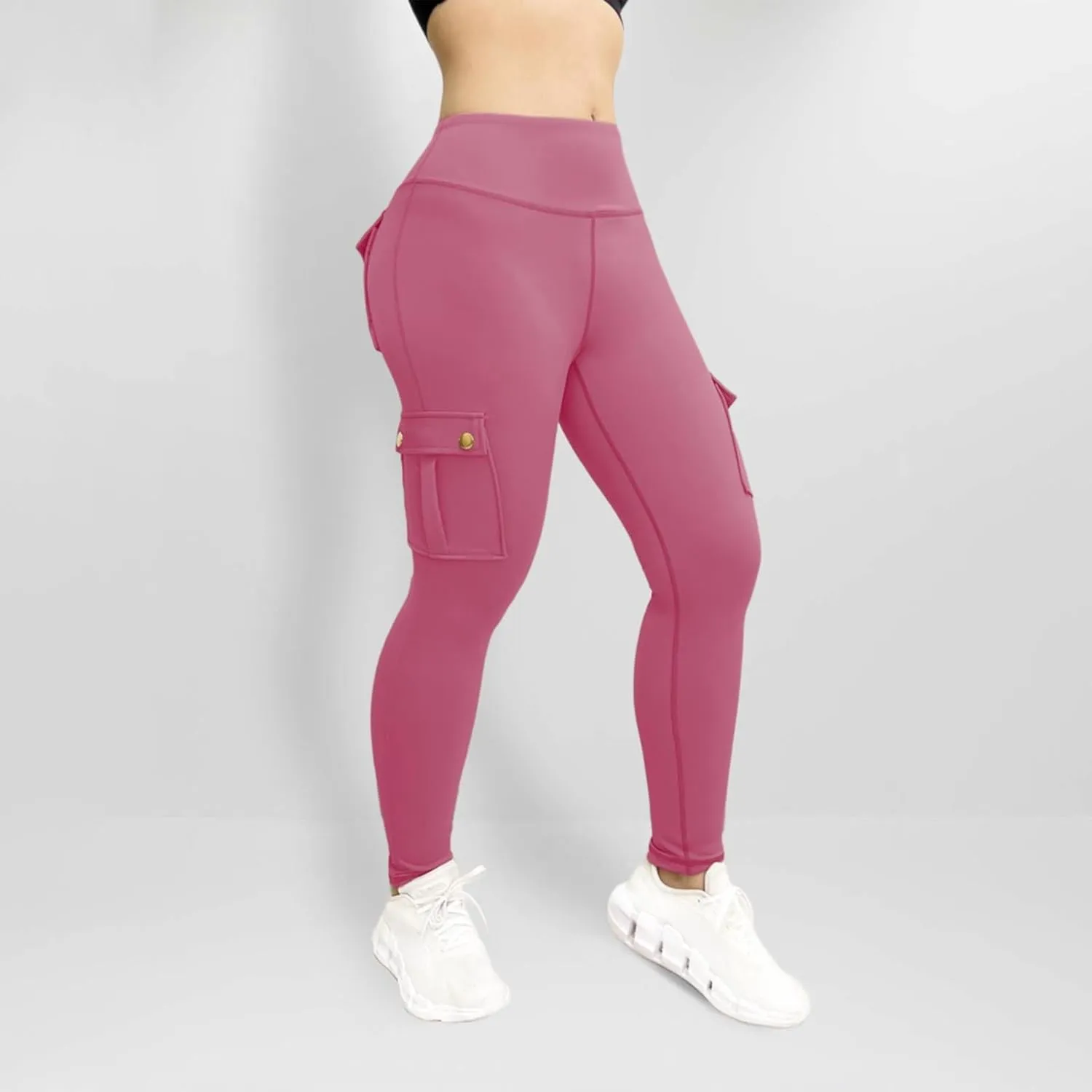Cargo Yoga Pants Womens Workout Leggings 2024 Fashion Tights High Waist Trousers Sportswear Activewear Gym Outfit