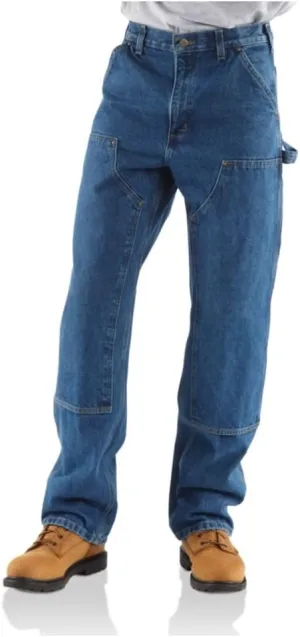 Carhartt Men's Logger Washed Denim Dungaree Pant