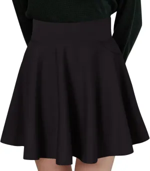 Casual Mini Skirts for Women High Waisted Pleated Side Pockets Anti-Slip Lining Elastic Waist Summer Outfits