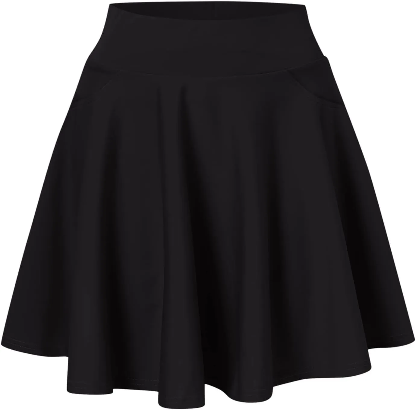 Casual Mini Skirts for Women High Waisted Pleated Side Pockets Anti-Slip Lining Elastic Waist Summer Outfits