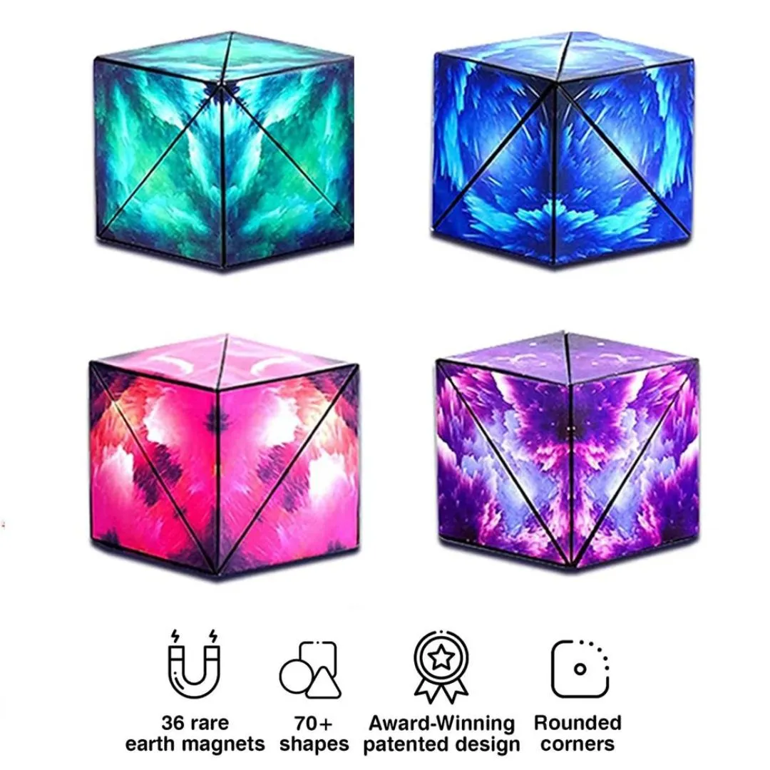 Changeable Magnetic Magic Cube - Endless Creative Possibilities ( Pack of 1 )