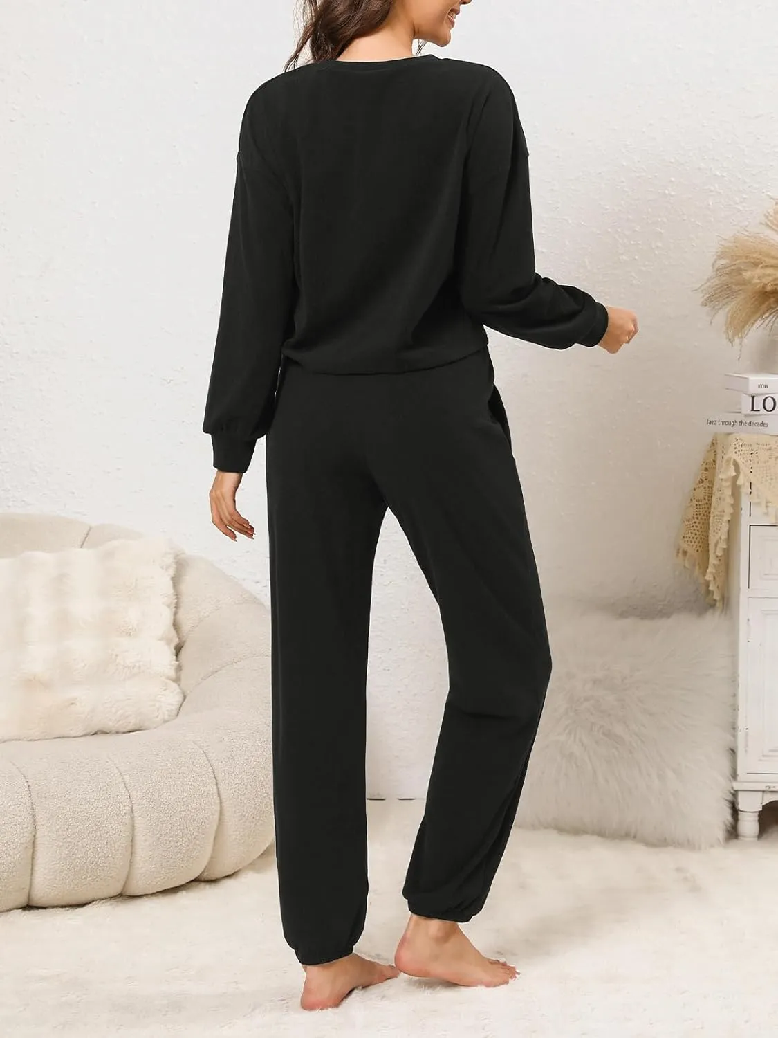 CUPSHE Women's Two Piece Outfit Sweatsuits Set Long Sleeve Loungewear Tracksuit Jogger Set