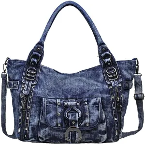 Denim Hobo Bag for Women Jeans Purse Large Capacity Handbags Vintage Shoulder Bags Casual Tote Bag Crossbody Bag