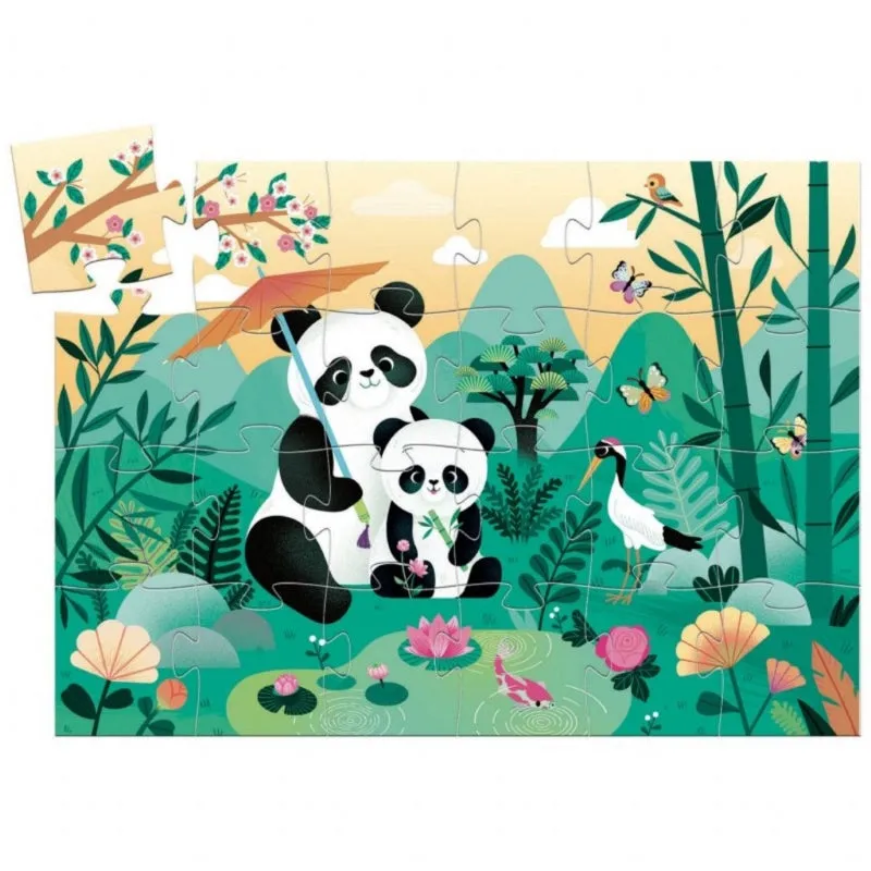 Djeco Silhouette Puzzle - Leo The Panda 24 pcs