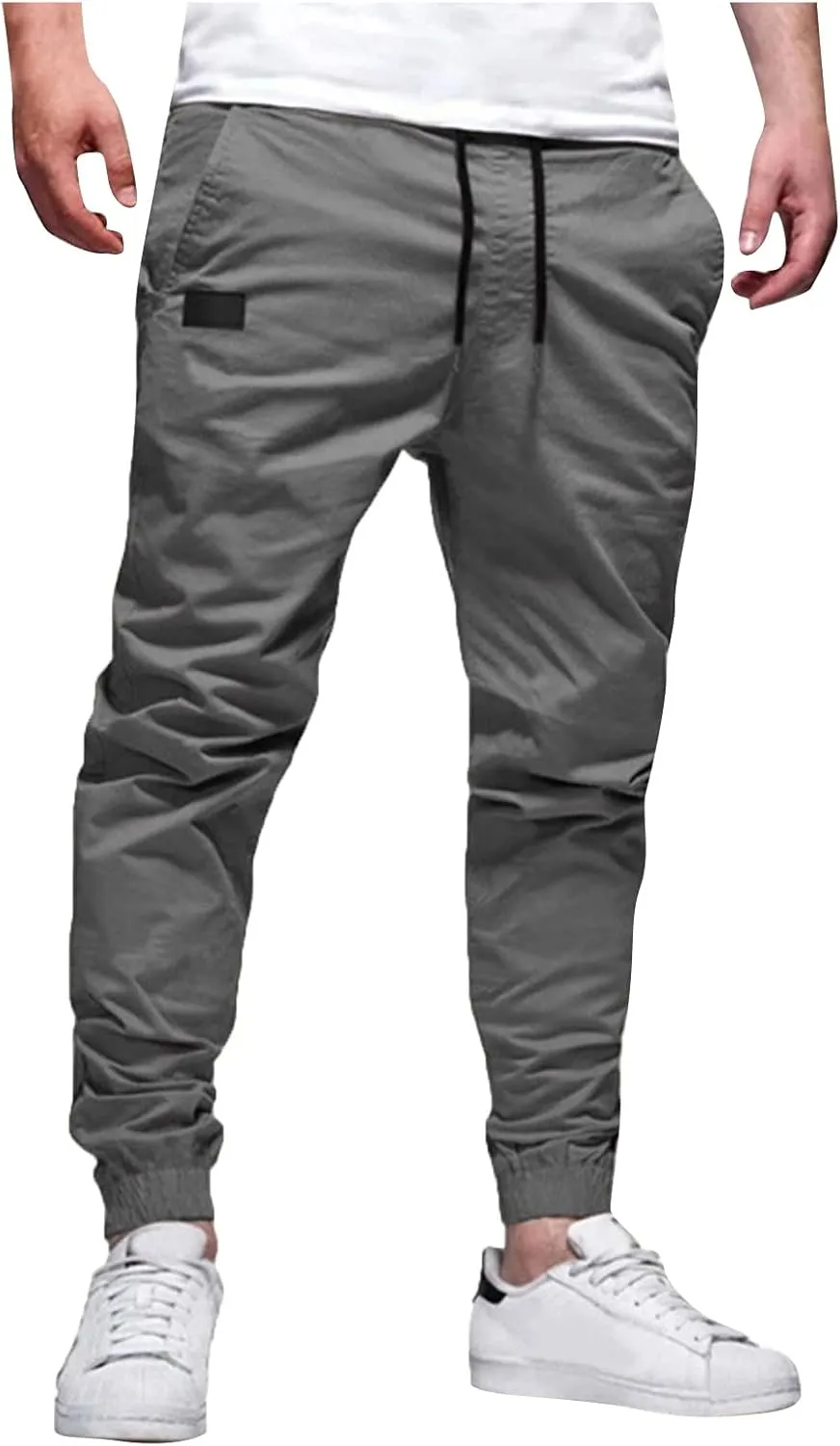 Dudubaby Mens Stretch Pants Sports Casual Jogging Trousers Lightweight Hiking Work Pants Outdoor Pant