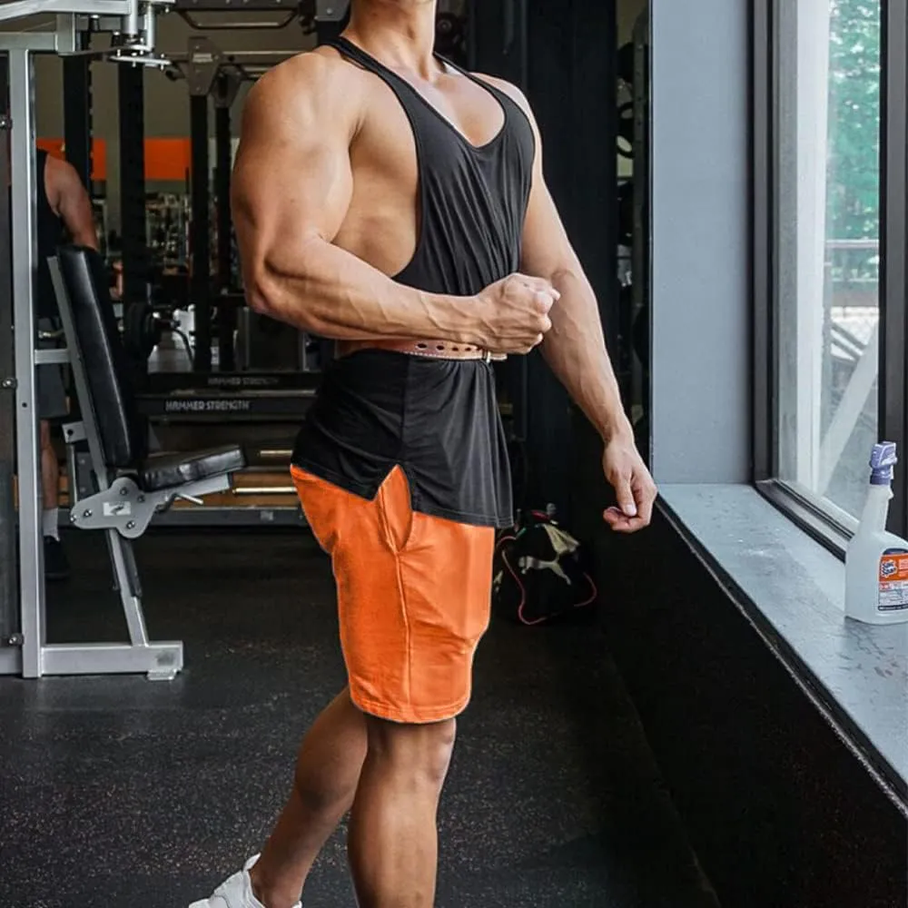 EVERWORTH Men's Casual Training Shorts Gym Workout Fitness Short Bodybuilding Running Jogging Short Pants
