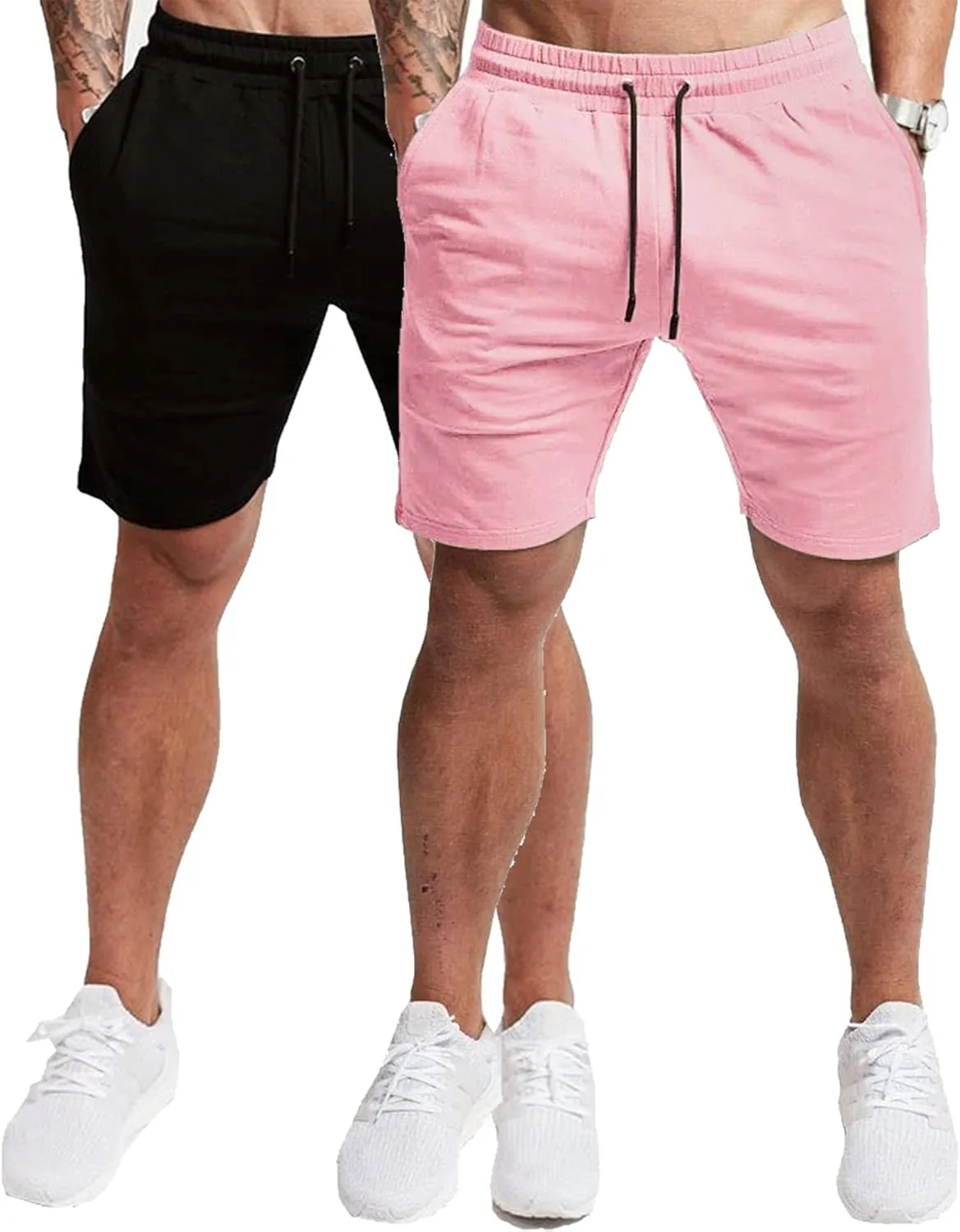 EVERWORTH Men's Casual Training Shorts Gym Workout Fitness Short Bodybuilding Running Jogging Short Pants