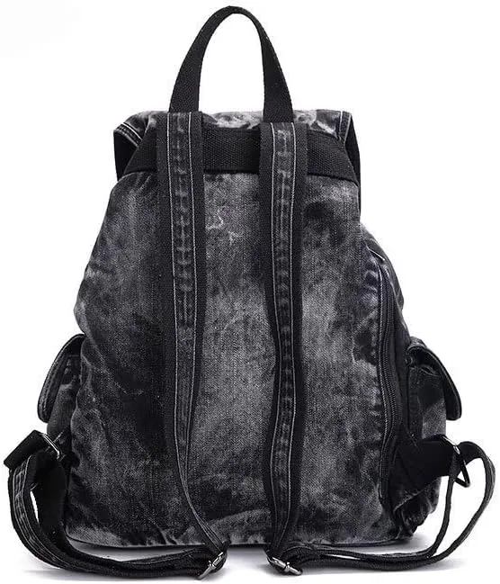 Fashion Denim Backpack Purse for Women Casual Daypack Large Capacity Jeans Shoulder Bag Female Travel Backpack Bag