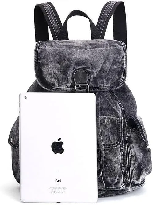 Fashion Denim Backpack Purse for Women Casual Daypack Large Capacity Jeans Shoulder Bag Female Travel Backpack Bag