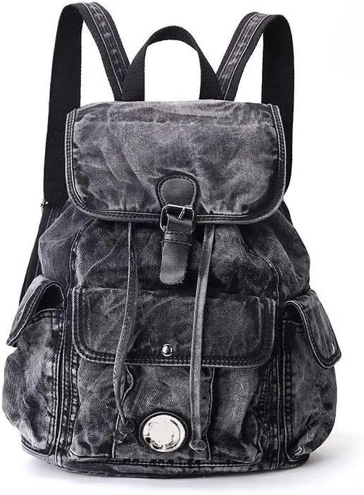 Fashion Denim Backpack Purse for Women Casual Daypack Large Capacity Jeans Shoulder Bag Female Travel Backpack Bag