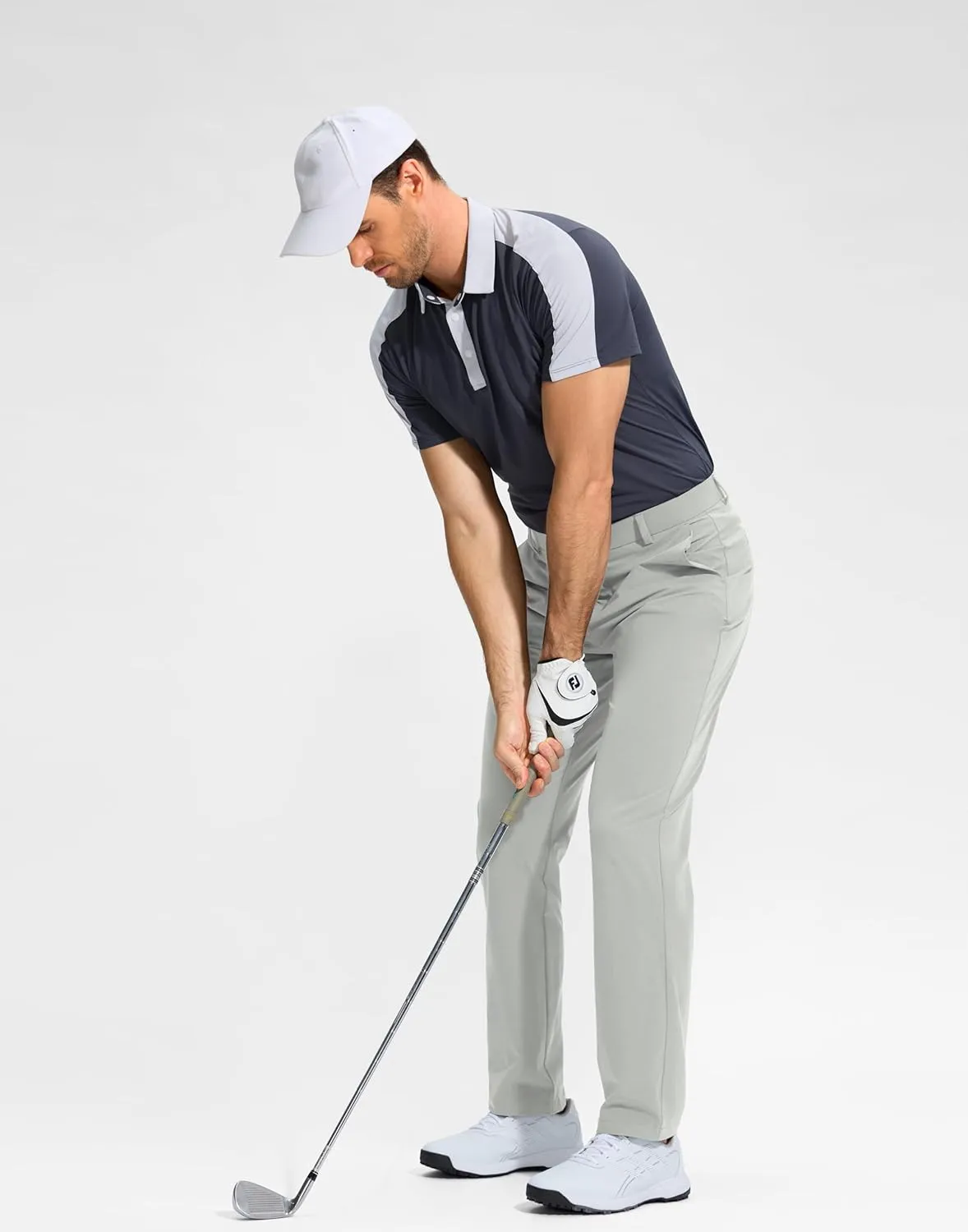 G Gradual Mens Golf Pants Stretch Dress Casual Pants 30"/32"/34" Lightweight Work Travel Slacks for Men with 4 Pockets