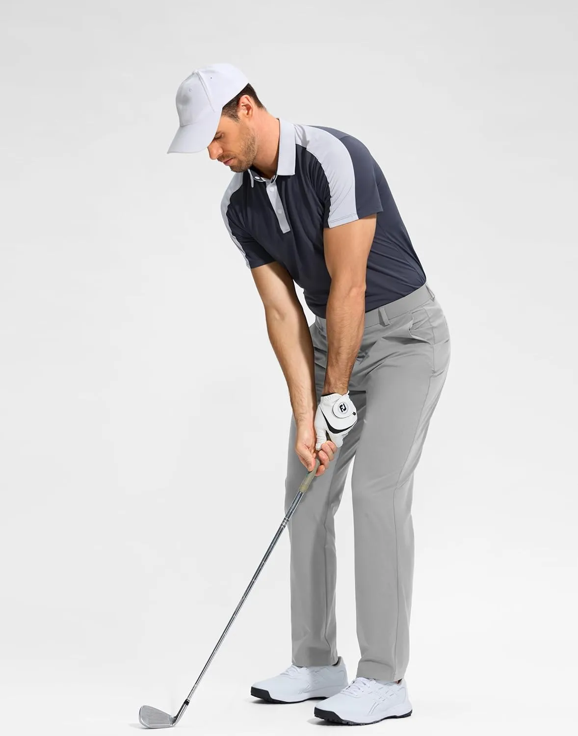 G Gradual Mens Golf Pants Stretch Dress Casual Pants 30"/32"/34" Lightweight Work Travel Slacks for Men with 4 Pockets