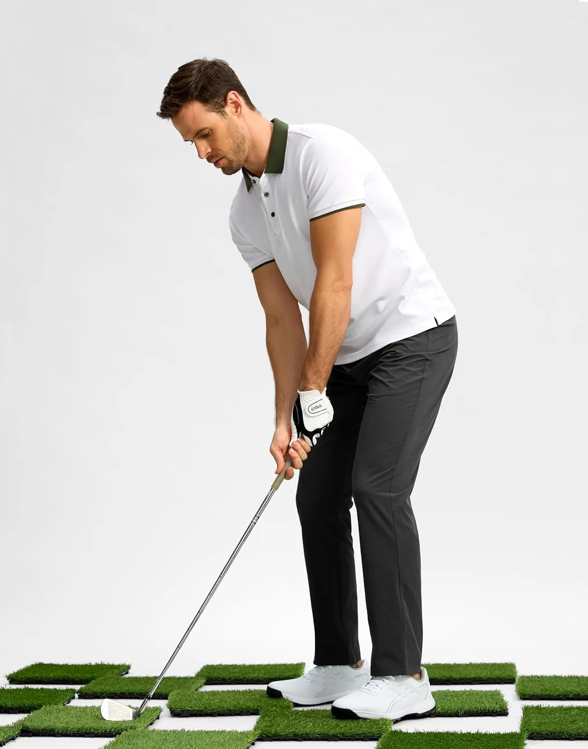 G Gradual Mens Golf Pants Stretch Dress Casual Pants 30"/32"/34" Lightweight Work Travel Slacks for Men with 4 Pockets