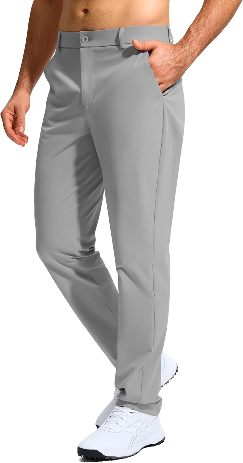 G Gradual Mens Golf Pants Stretch Dress Casual Pants 30"/32"/34" Lightweight Work Travel Slacks for Men with 4 Pockets
