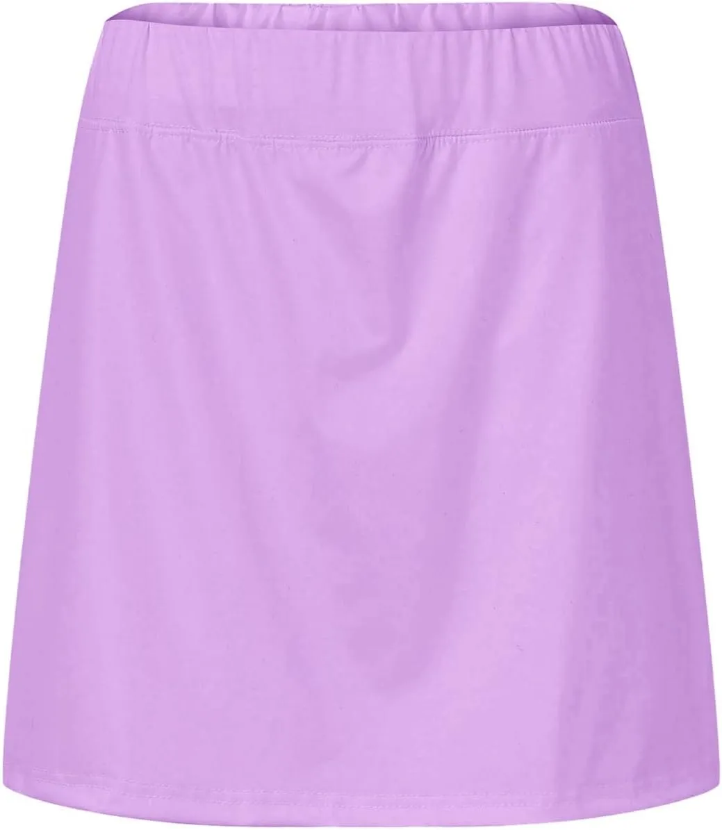 Girls Poodle Skirt Womens Casual Solid Tennis Skirt Yoga Sport Active Skirt Shorts Skirt Plaid Skirts Girls