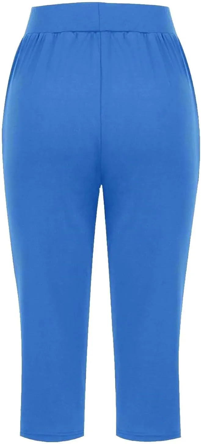 GOKKILRW Women Capri Pants High Waist Yoga Crop Athletic Trousers Straight Leg Pajama Pants Capris Sweatpants Casual Joggers