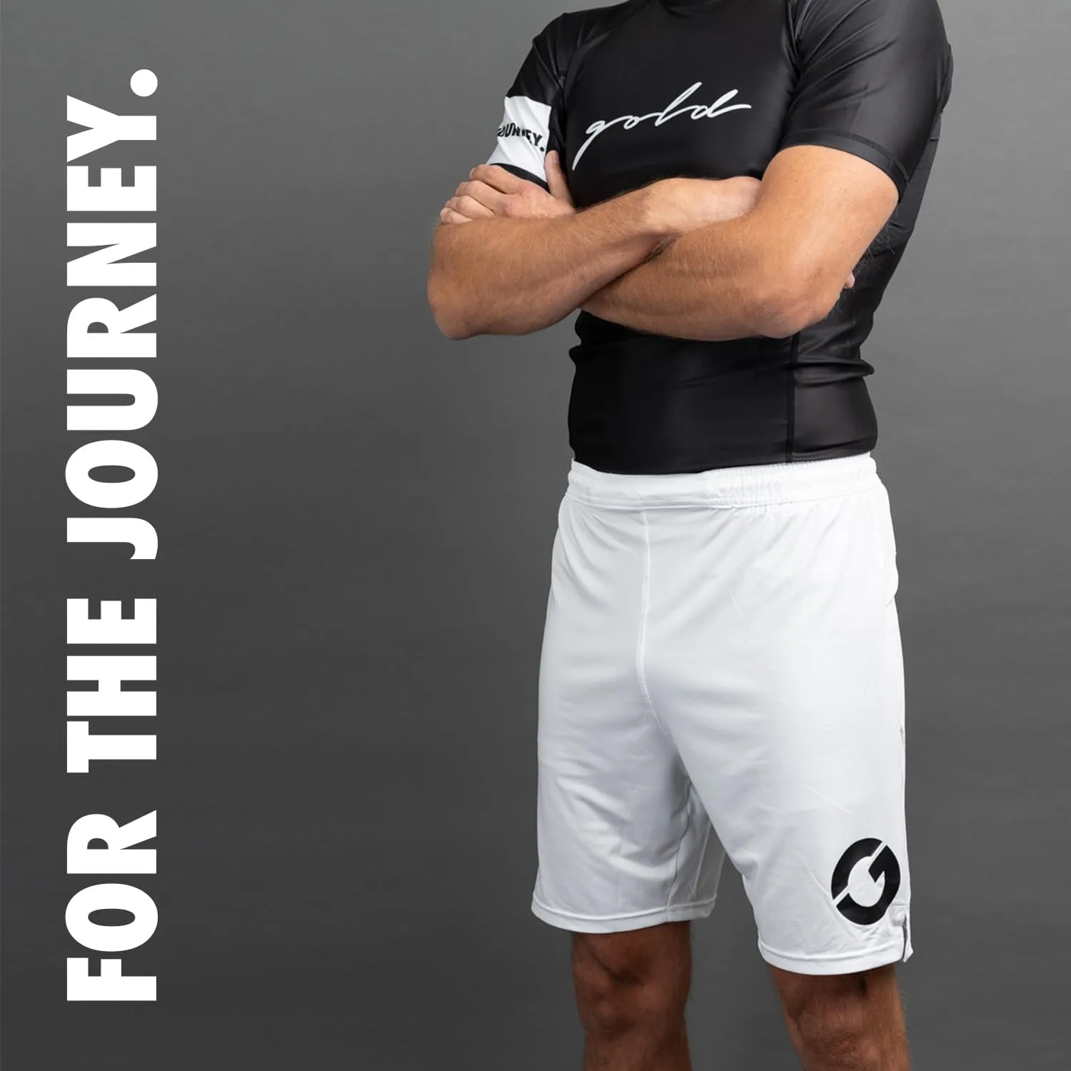Gold BJJ Jiu Jitsu Shorts - IBJJF Approved No Gi Fight Short - for Grappling, MMA, Wrestling, Muay Thai & Boxing