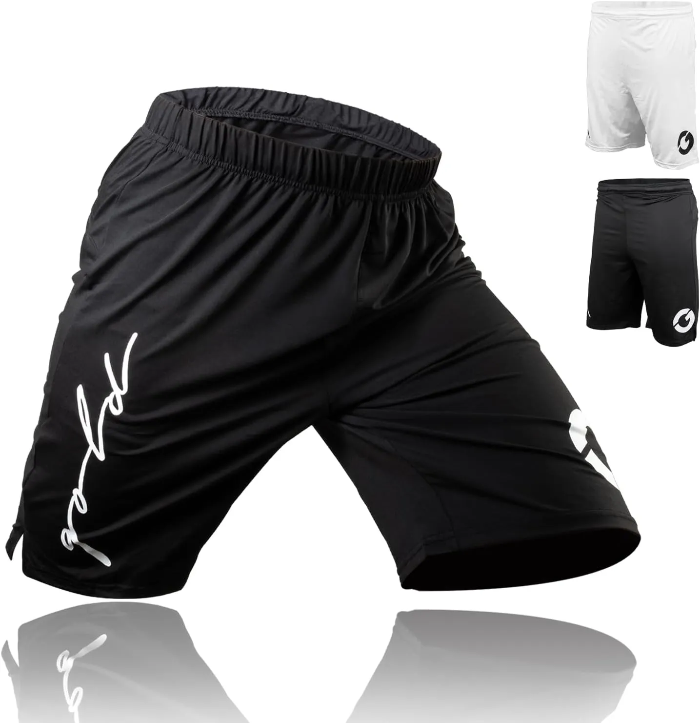 Gold BJJ Jiu Jitsu Shorts - IBJJF Approved No Gi Fight Short - for Grappling, MMA, Wrestling, Muay Thai & Boxing