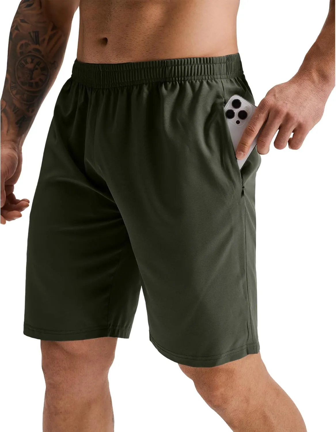 GYM REVOLUTION Men's Workout Running Gym Training Shorts