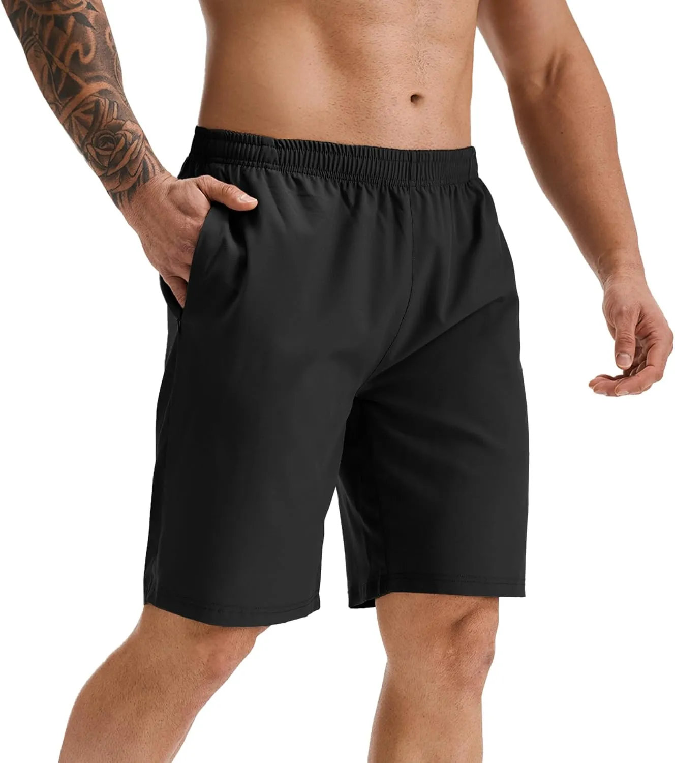 GYM REVOLUTION Men's Workout Running Gym Training Shorts