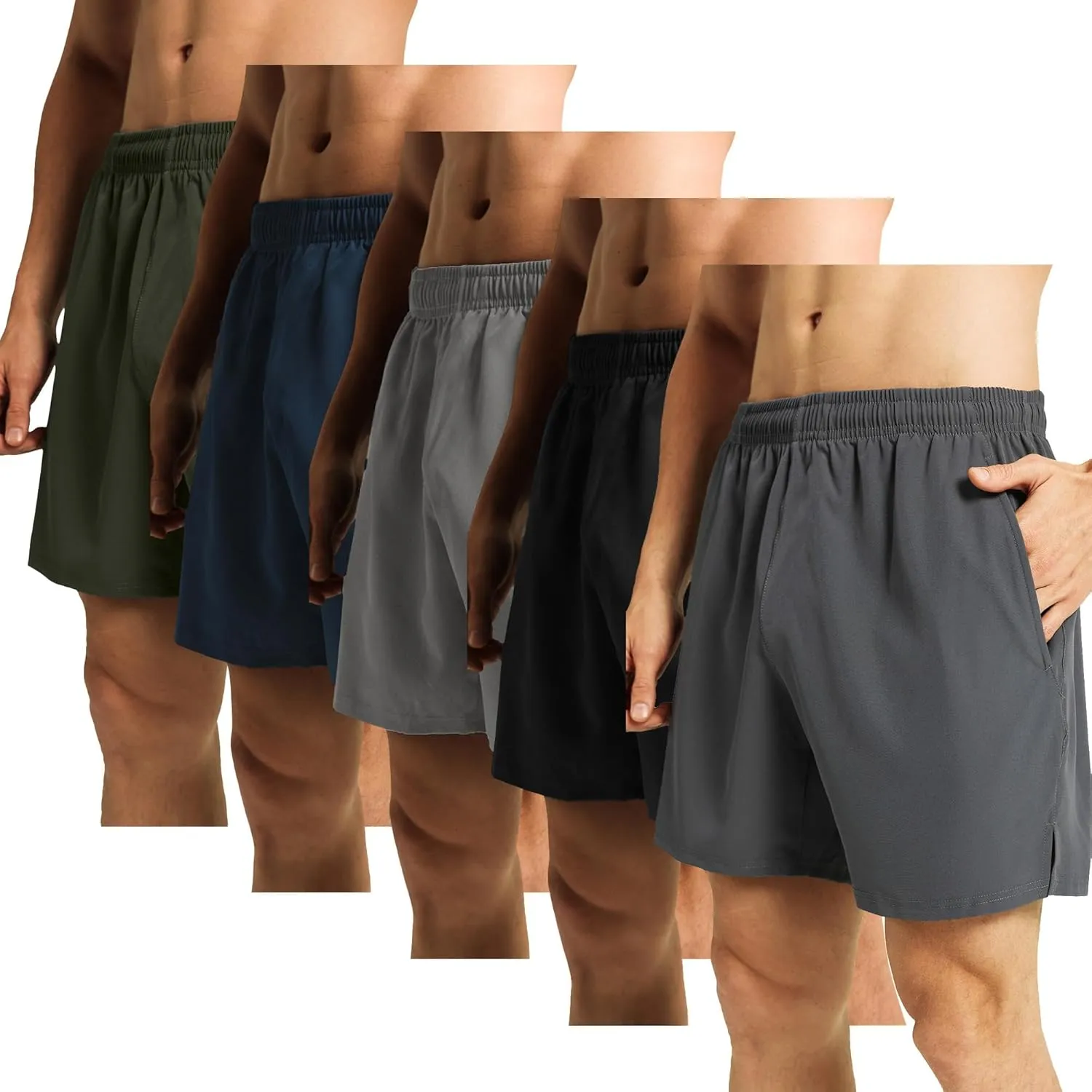 GYM REVOLUTION Men's Workout Running Gym Training Shorts