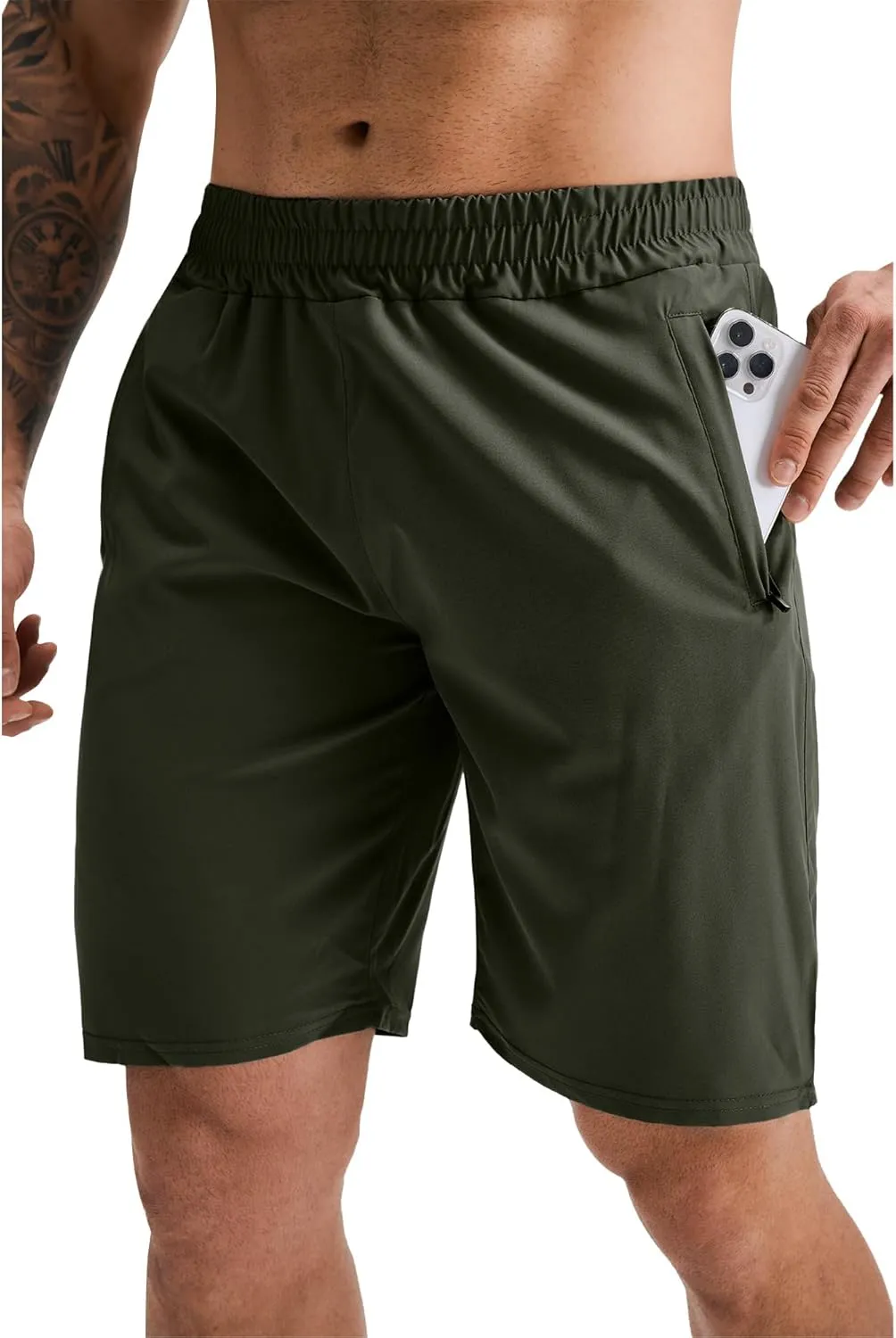 GYM REVOLUTION Men's Workout Running Gym Training Shorts