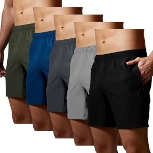 GYM REVOLUTION Men's Workout Running Gym Training Shorts