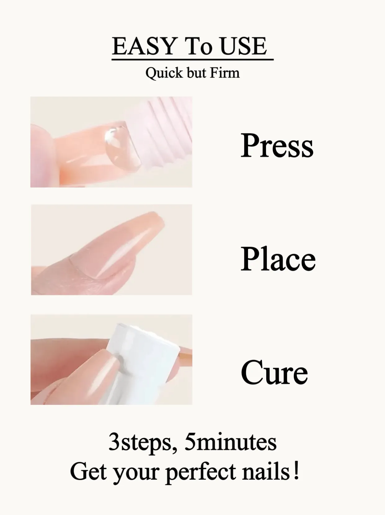 Hete verkoop-Magic Solid Nail Glue Kit 3-In-1 Nail Art Kits